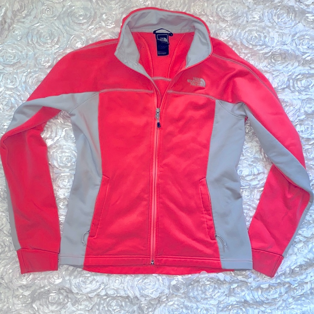 The North Face neon pink and gray jacket size Small